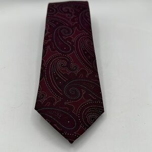 Joseph Abboud burgundy paisley tie